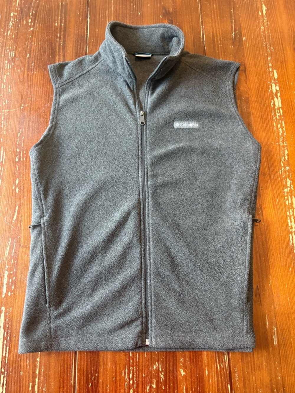 Columbia Gray Full-Zip Fleece Vest